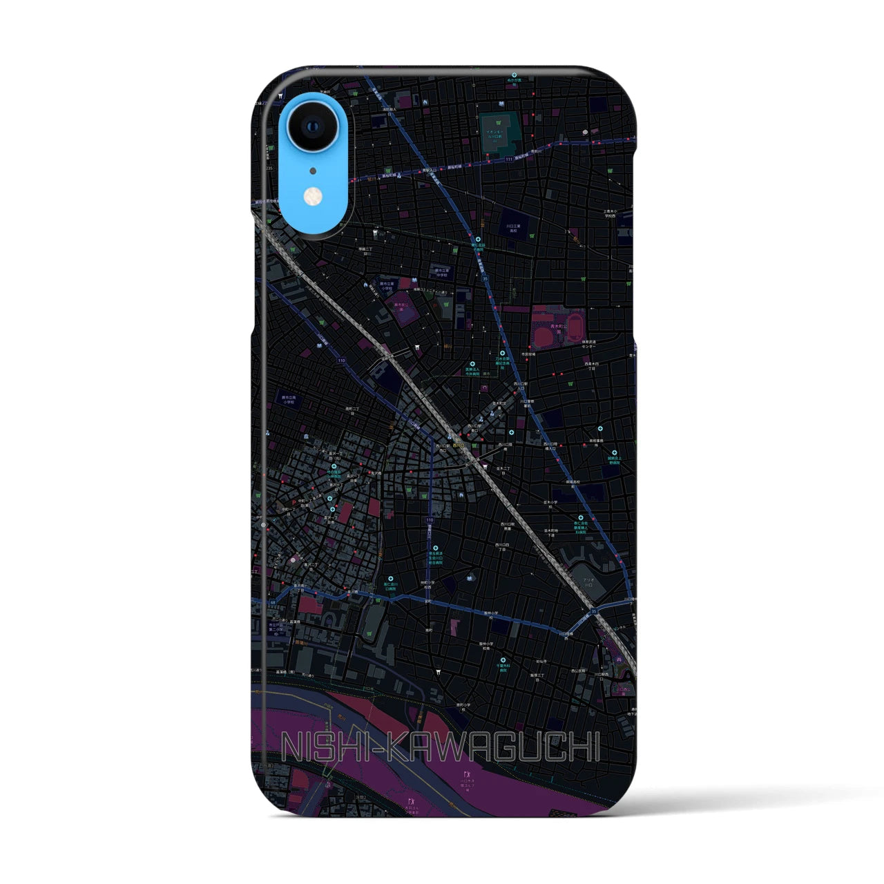 【西川口(埼玉県)】地図柄iPhoneケース(バックカバータイプ)