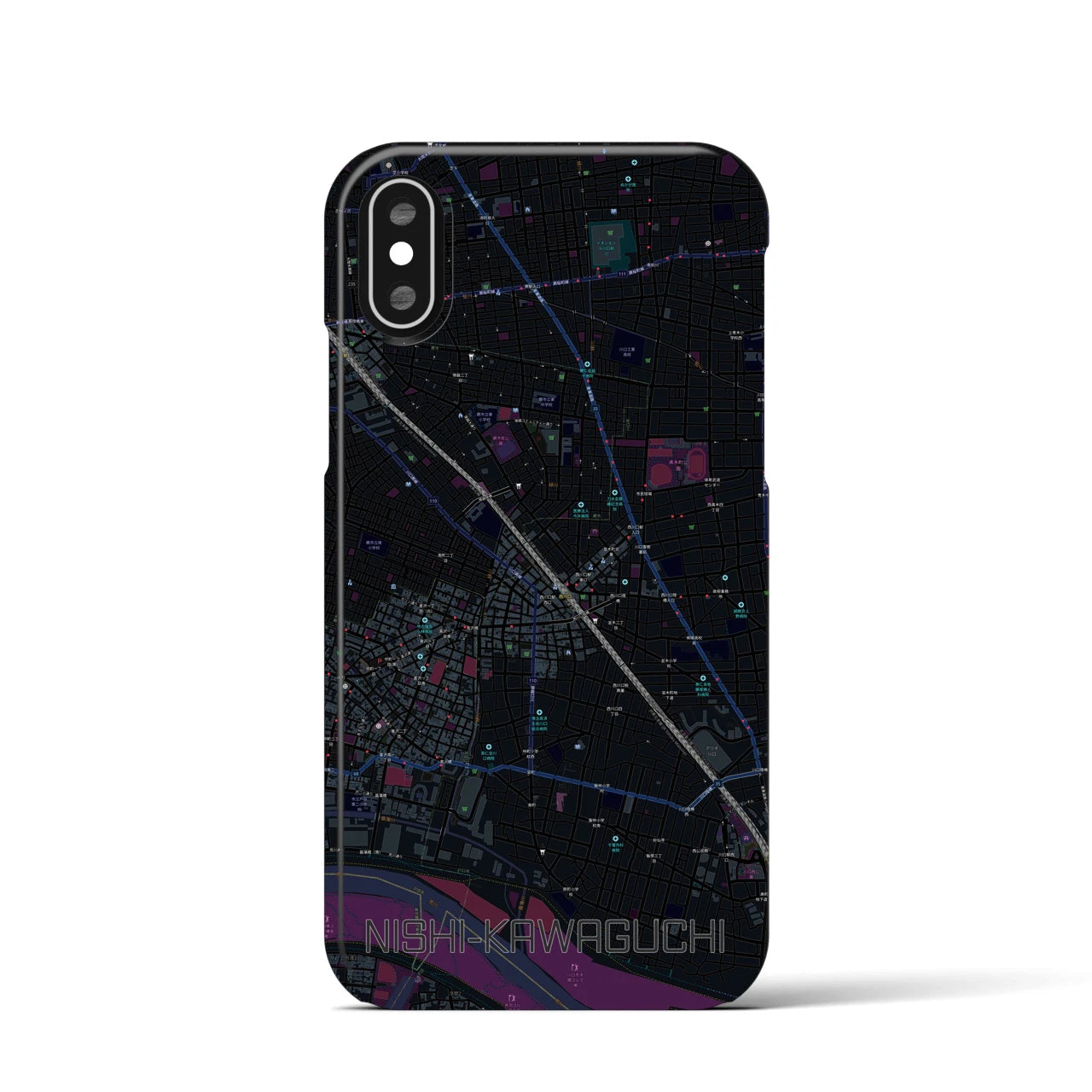 【西川口(埼玉県)】地図柄iPhoneケース(バックカバータイプ)