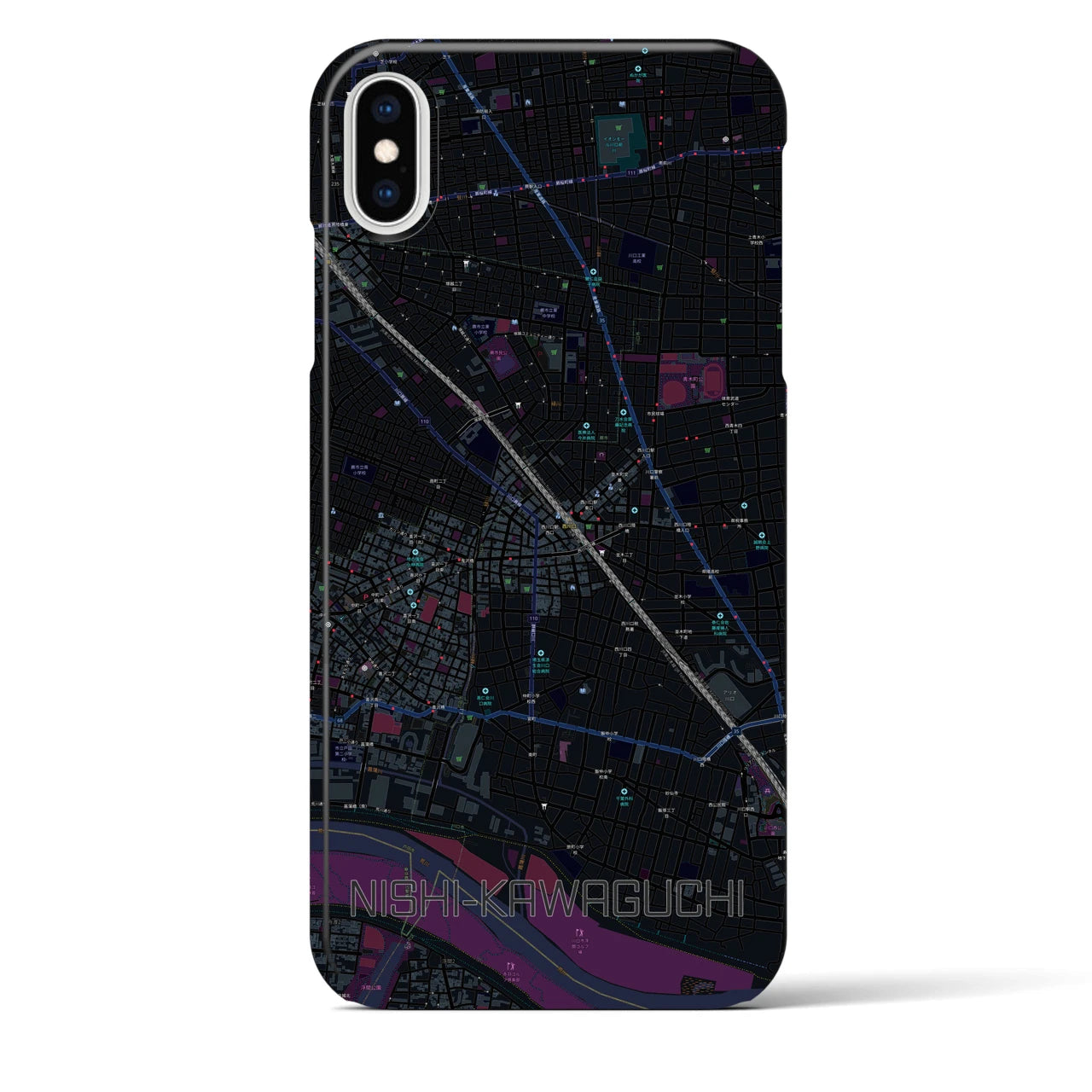 【西川口(埼玉県)】地図柄iPhoneケース(バックカバータイプ)