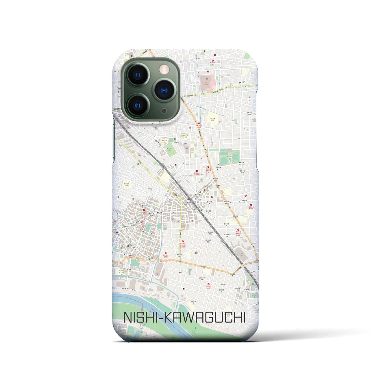 【西川口(埼玉県)】地図柄iPhoneケース(バックカバータイプ)