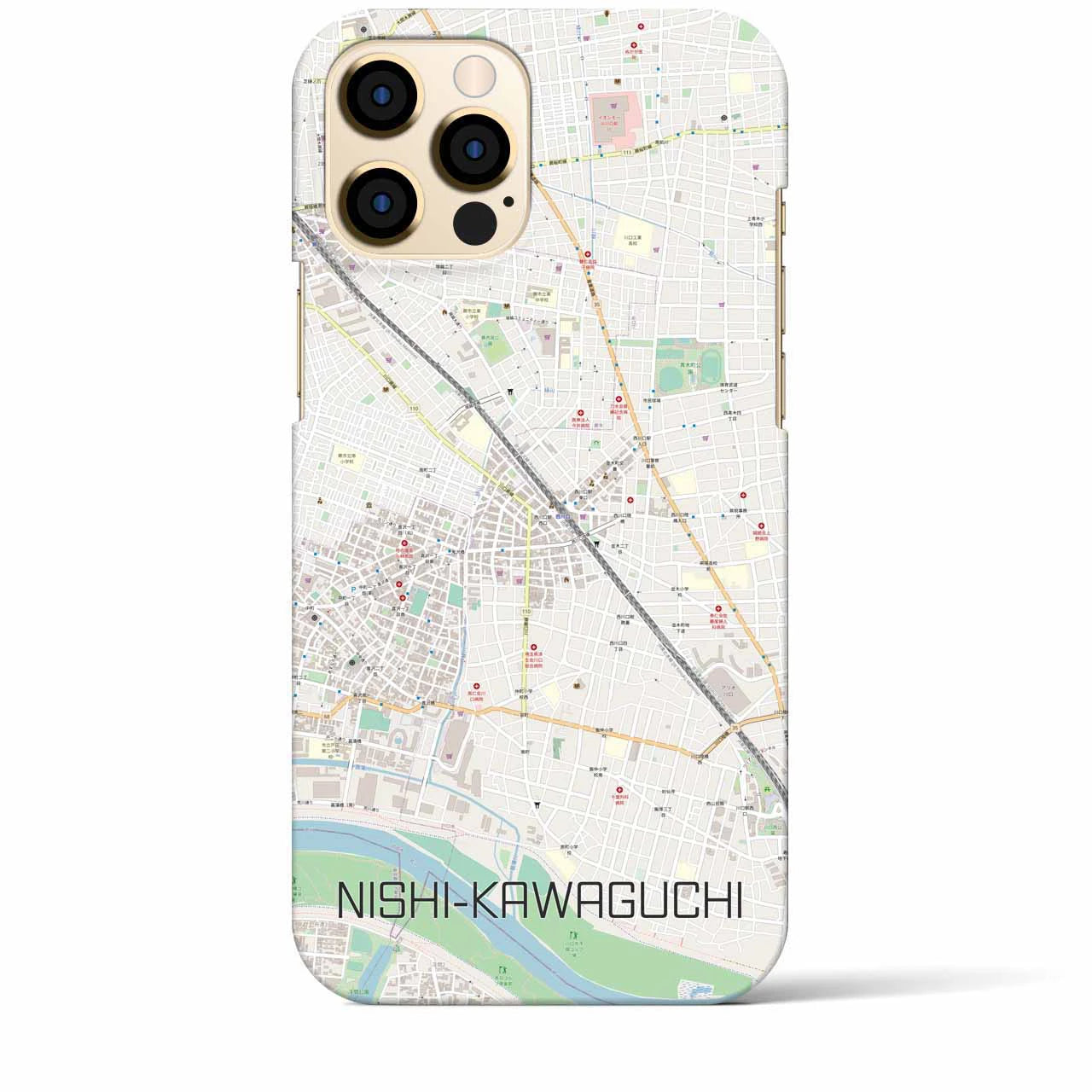 【西川口(埼玉県)】地図柄iPhoneケース(バックカバータイプ)