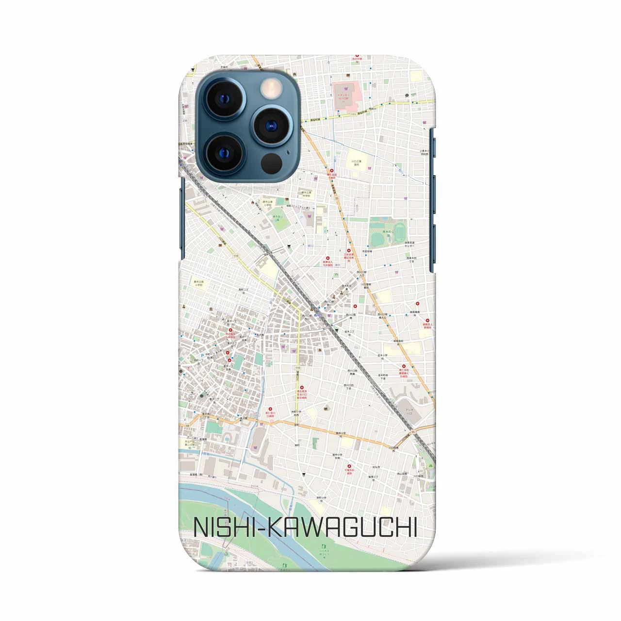 【西川口(埼玉県)】地図柄iPhoneケース(バックカバータイプ)