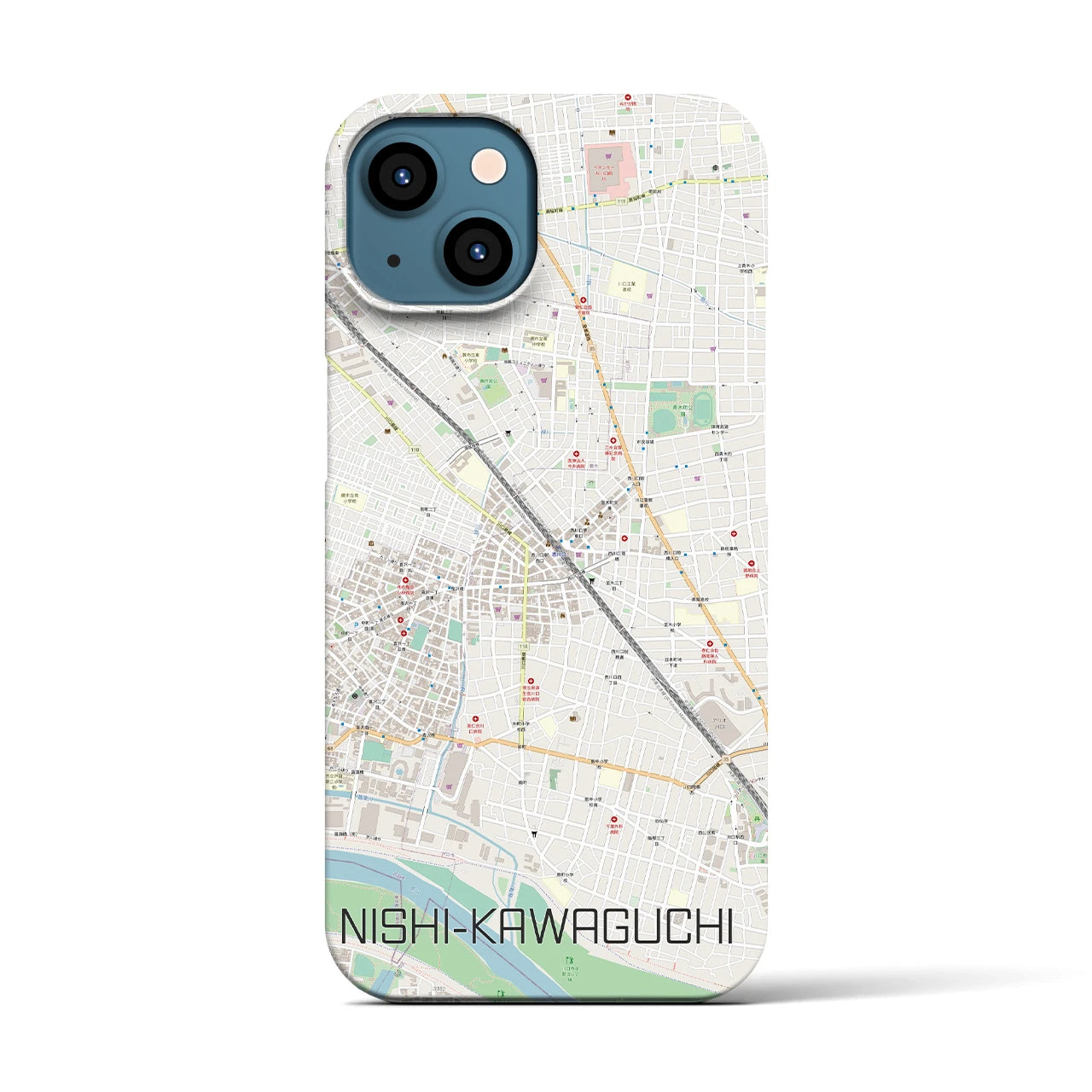 【西川口(埼玉県)】地図柄iPhoneケース(バックカバータイプ)