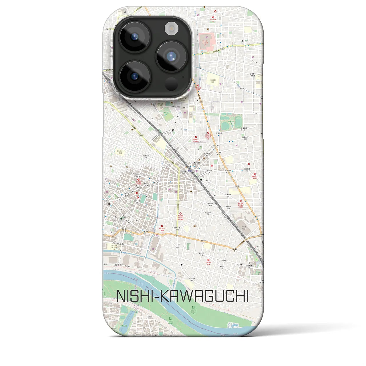 【西川口(埼玉県)】地図柄iPhoneケース(バックカバータイプ)