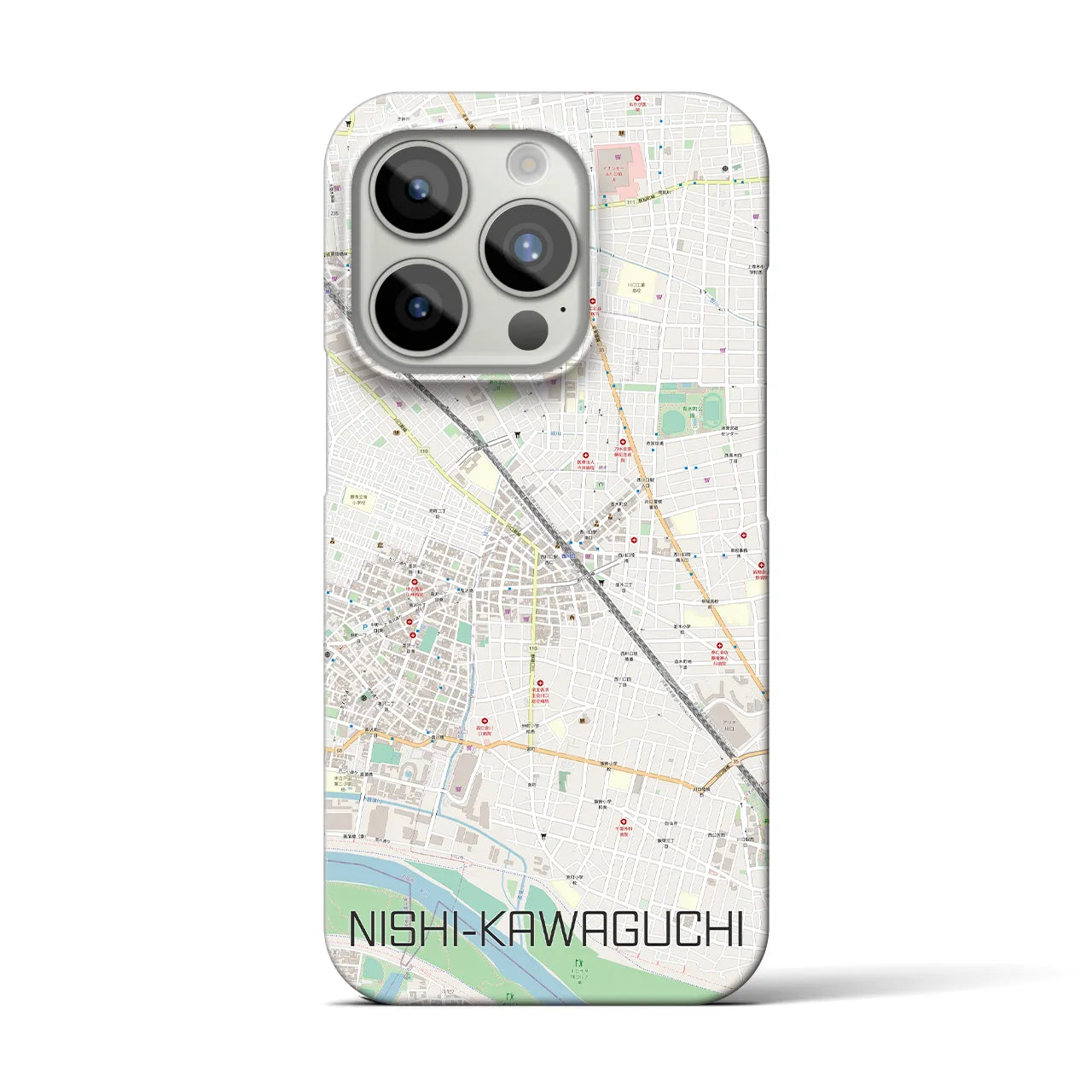 【西川口(埼玉県)】地図柄iPhoneケース(バックカバータイプ)
