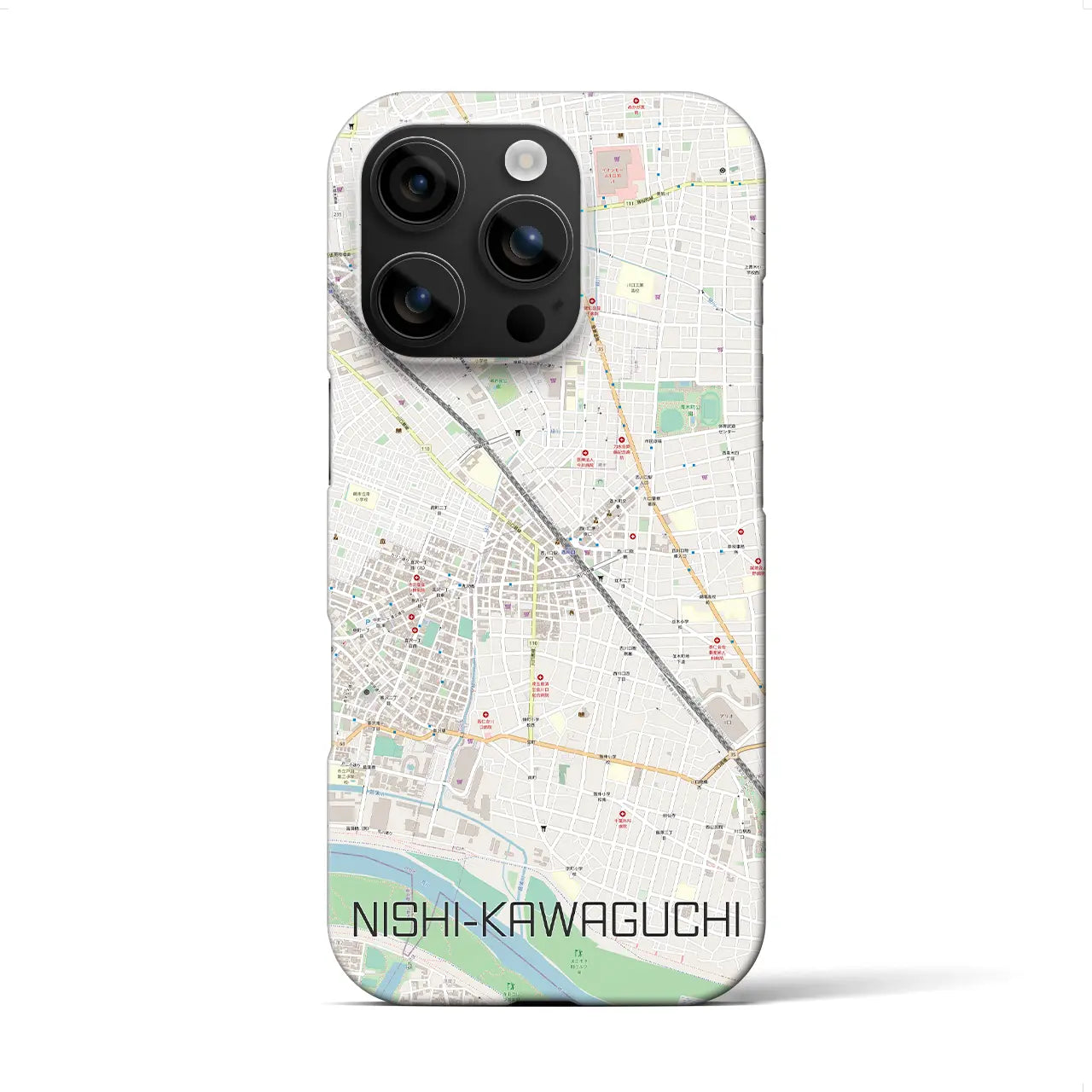【西川口(埼玉県)】地図柄iPhoneケース(バックカバータイプ)