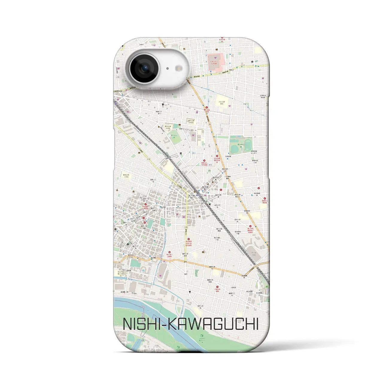 【西川口(埼玉県)】地図柄iPhoneケース(バックカバータイプ)