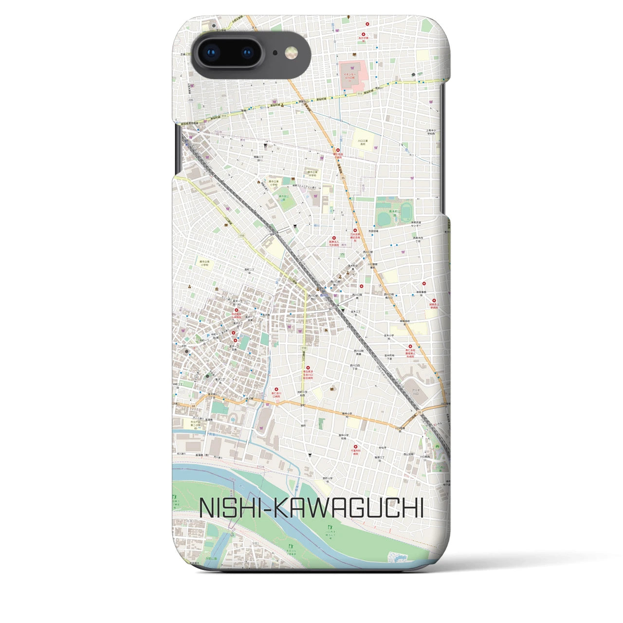【西川口(埼玉県)】地図柄iPhoneケース(バックカバータイプ)