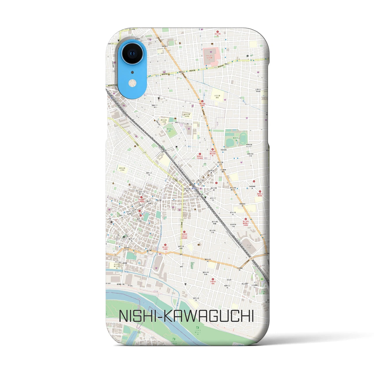 【西川口(埼玉県)】地図柄iPhoneケース(バックカバータイプ)