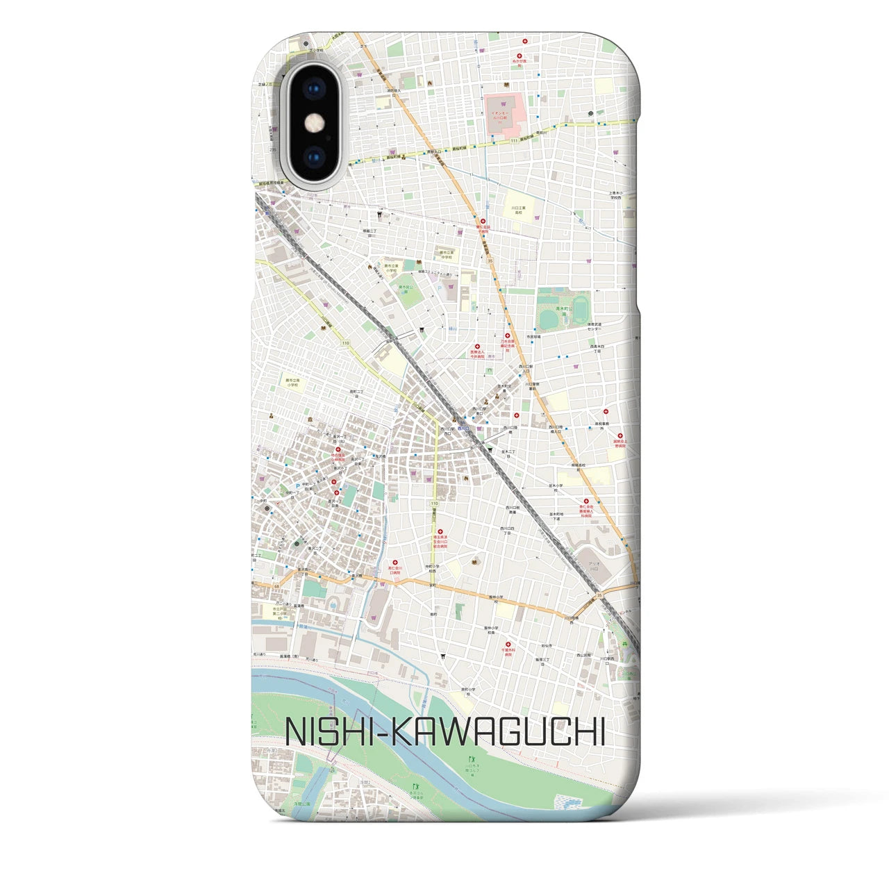 【西川口(埼玉県)】地図柄iPhoneケース(バックカバータイプ)