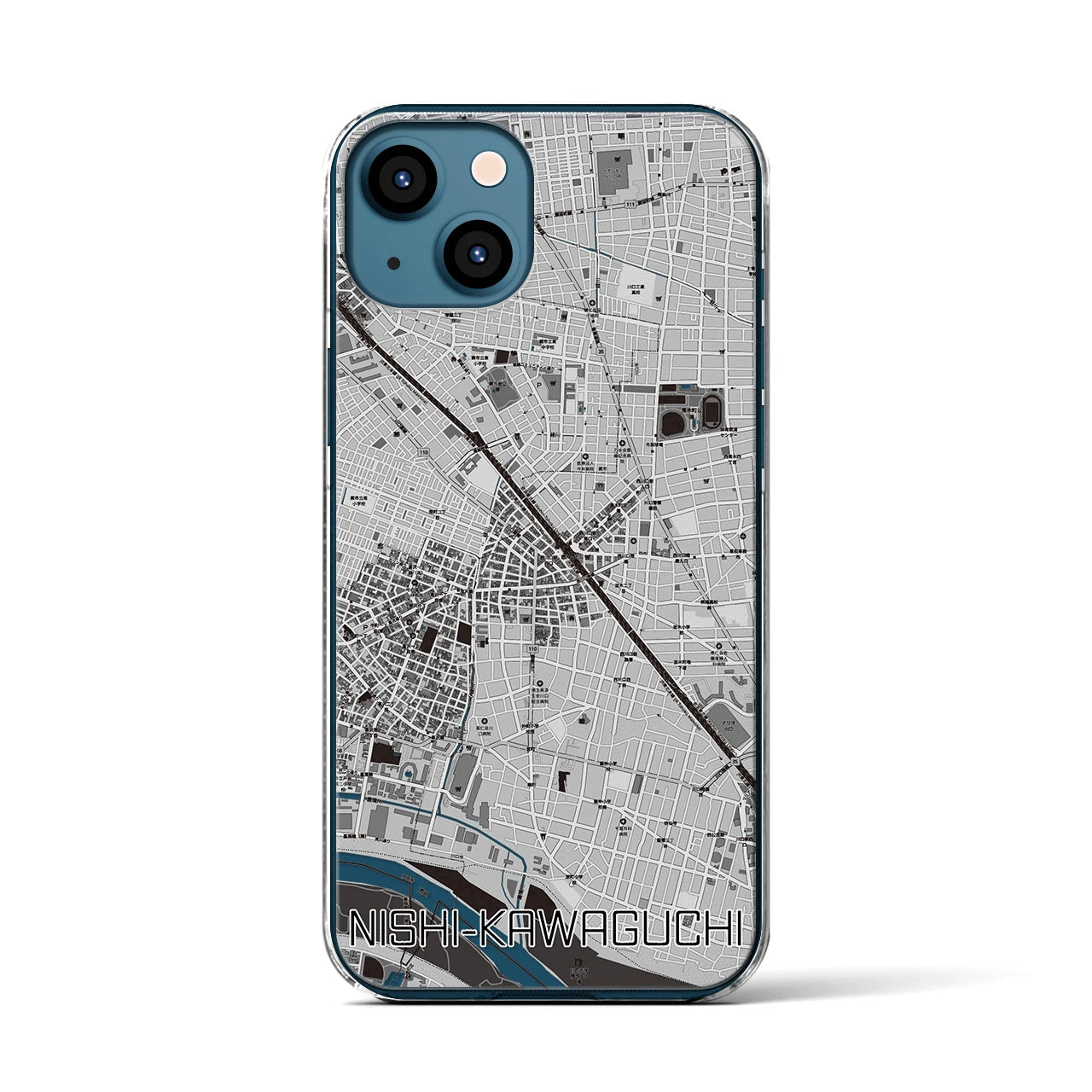 【西川口(埼玉県)】地図柄iPhoneケース(クリアタイプ)