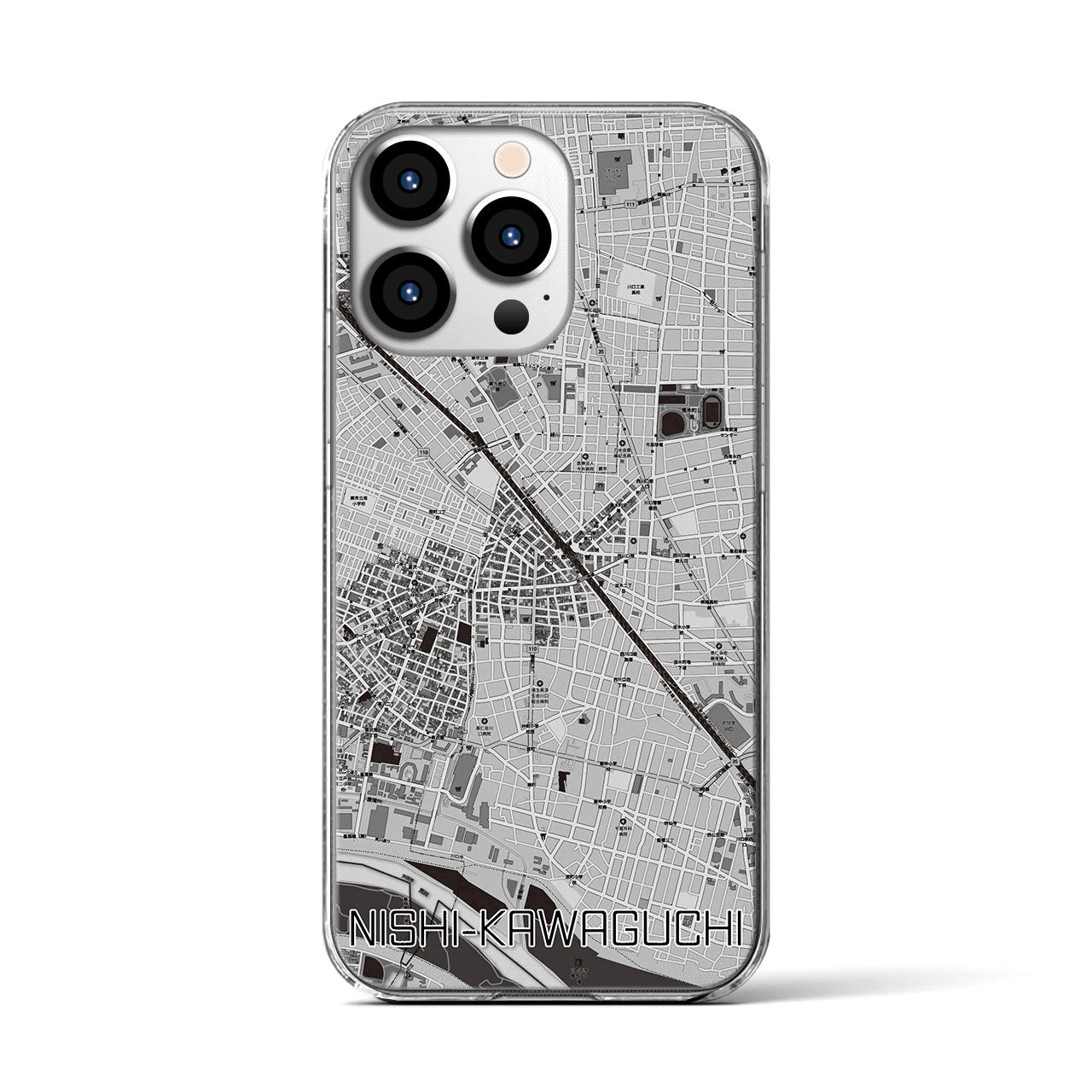 【西川口(埼玉県)】地図柄iPhoneケース(クリアタイプ)
