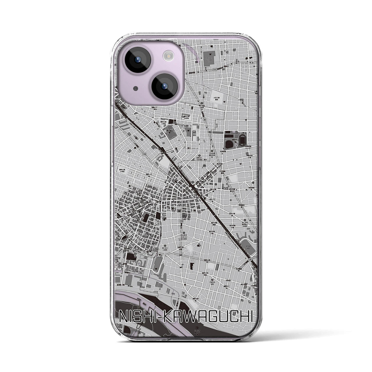 【西川口(埼玉県)】地図柄iPhoneケース(クリアタイプ)
