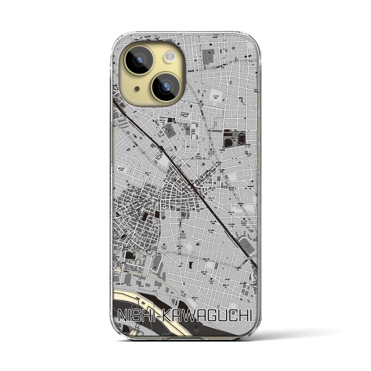 【西川口(埼玉県)】地図柄iPhoneケース(クリアタイプ)