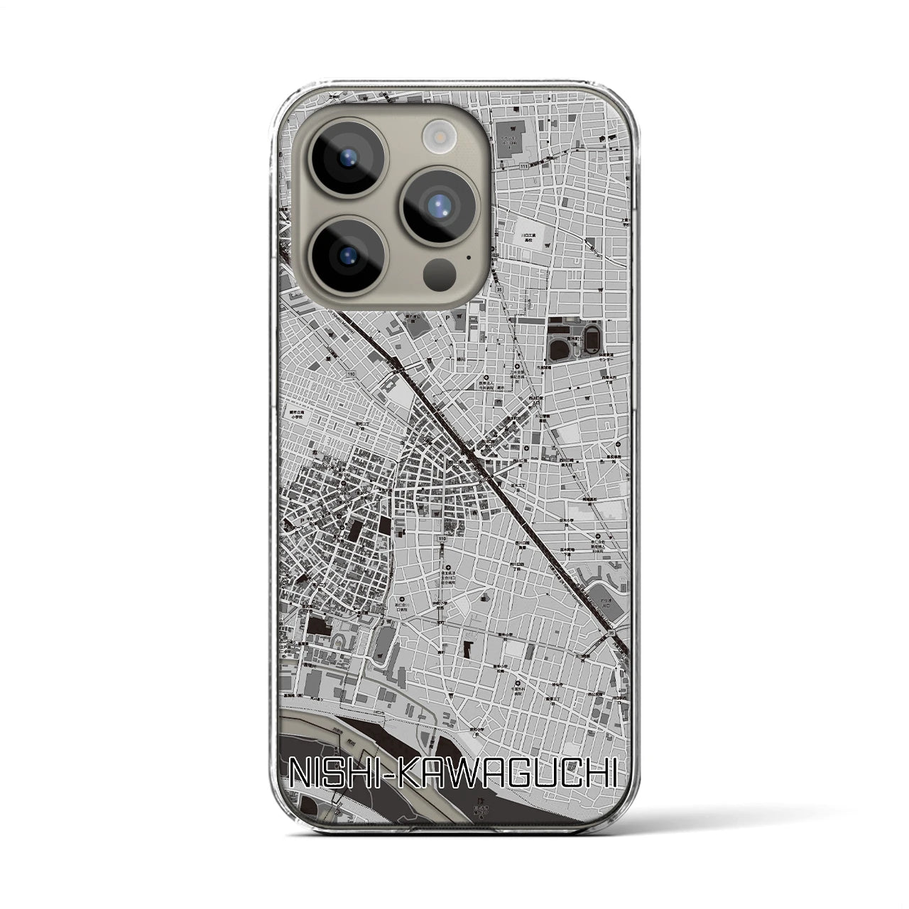 【西川口(埼玉県)】地図柄iPhoneケース(クリアタイプ)