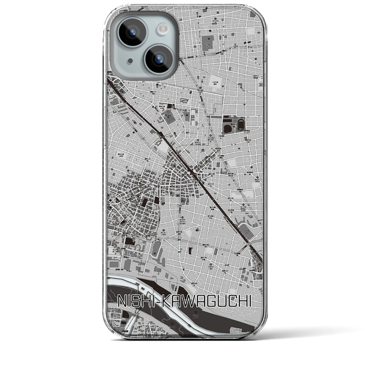 【西川口(埼玉県)】地図柄iPhoneケース(クリアタイプ)