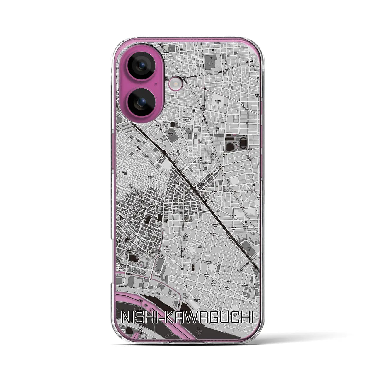【西川口(埼玉県)】地図柄iPhoneケース(クリアタイプ)
