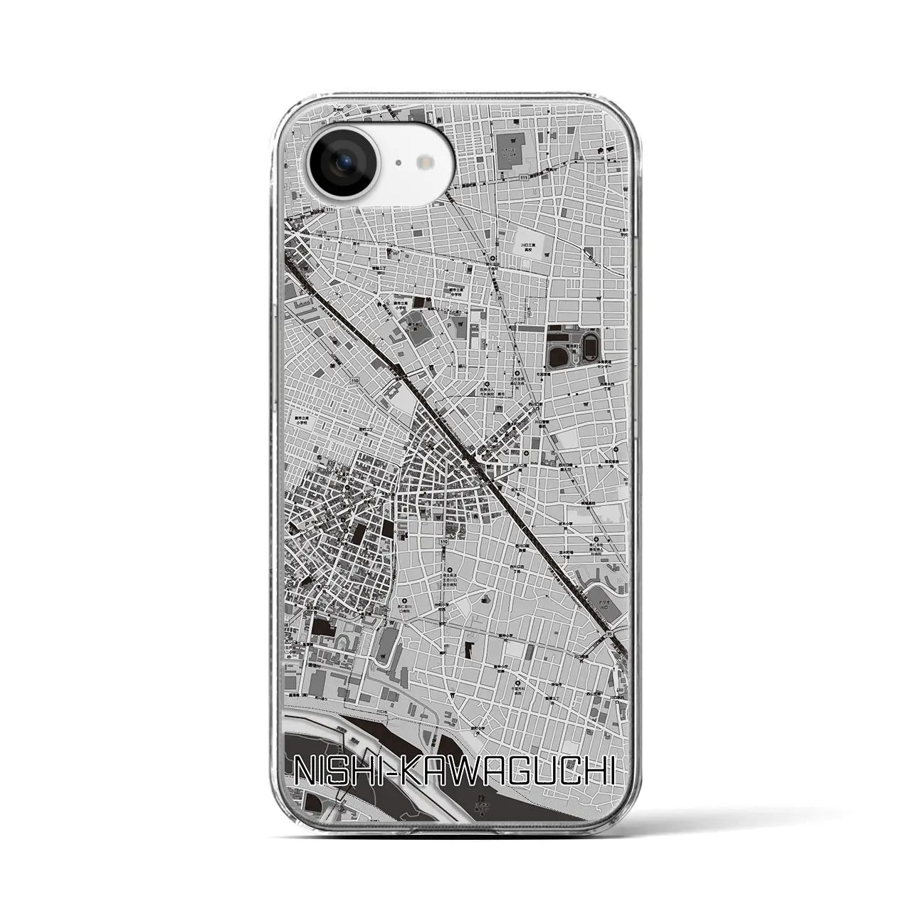【西川口(埼玉県)】地図柄iPhoneケース(クリアタイプ)