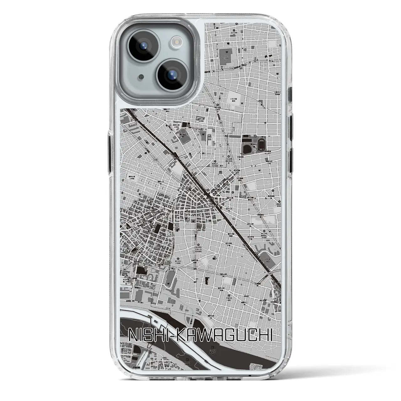 【西川口(埼玉県)】地図柄iPhoneケース(MagSafeタイプ)