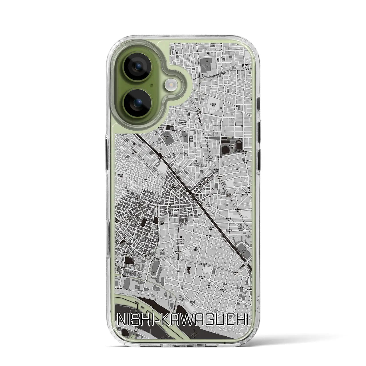 【西川口(埼玉県)】地図柄iPhoneケース(MagSafeタイプ)