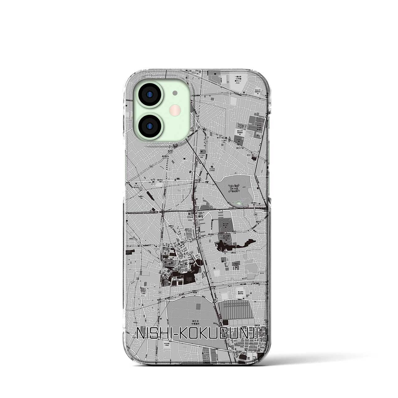 【西国分寺(東京都)】地図柄iPhoneケース(クリアタイプ)