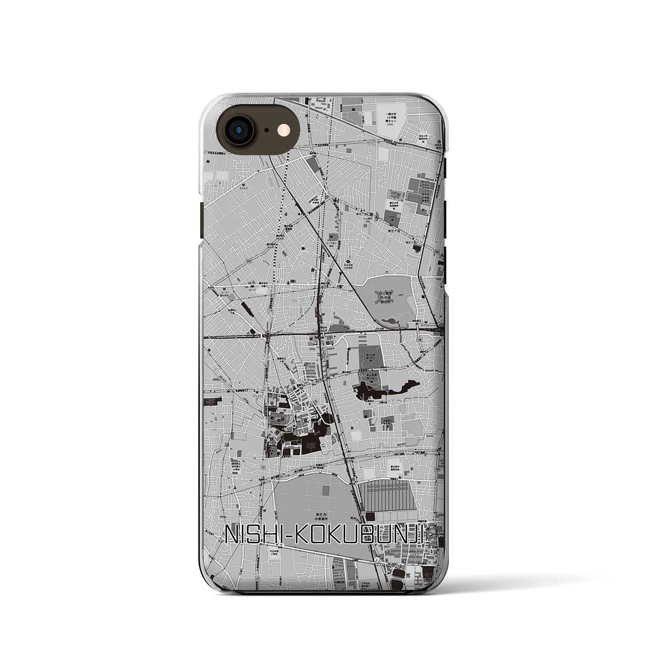 【西国分寺(東京都)】地図柄iPhoneケース(クリアタイプ)