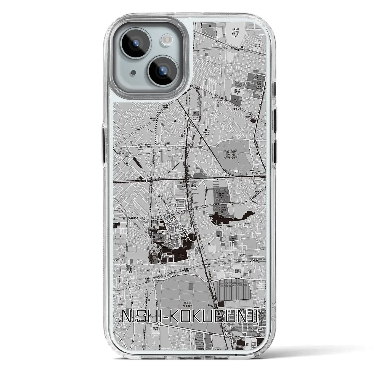 【西国分寺(東京都)】地図柄iPhoneケース(MagSafeタイプ)