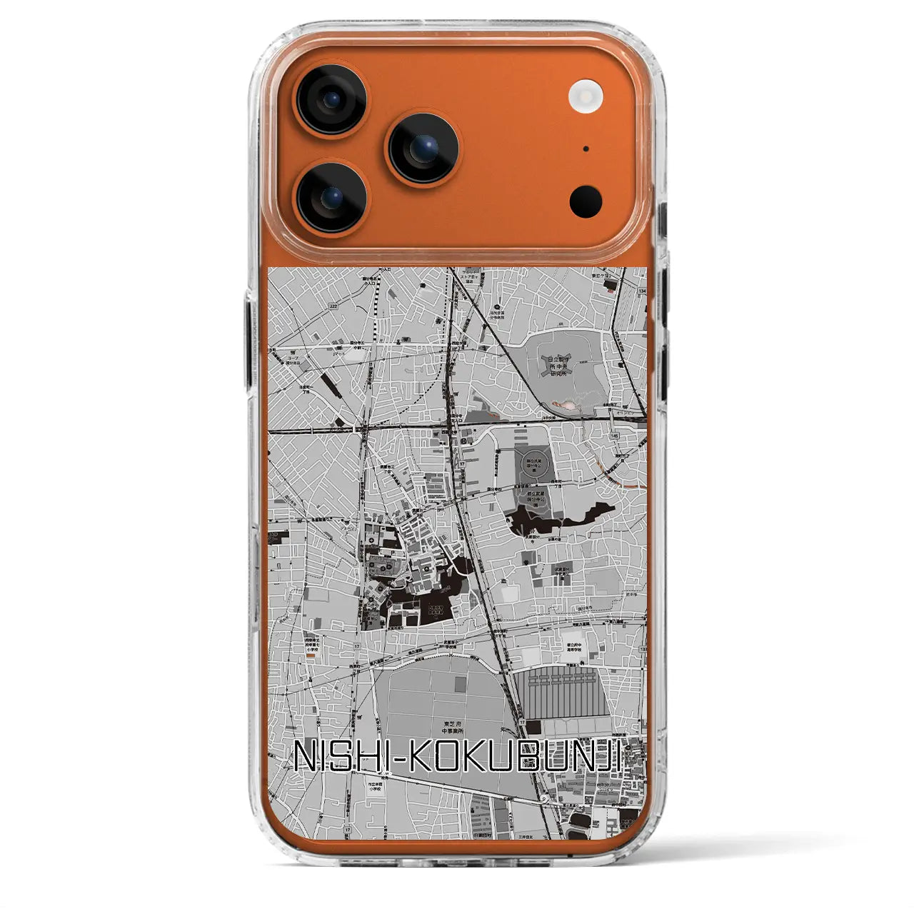 【西国分寺(東京都)】地図柄iPhoneケース(MagSafeタイプ)