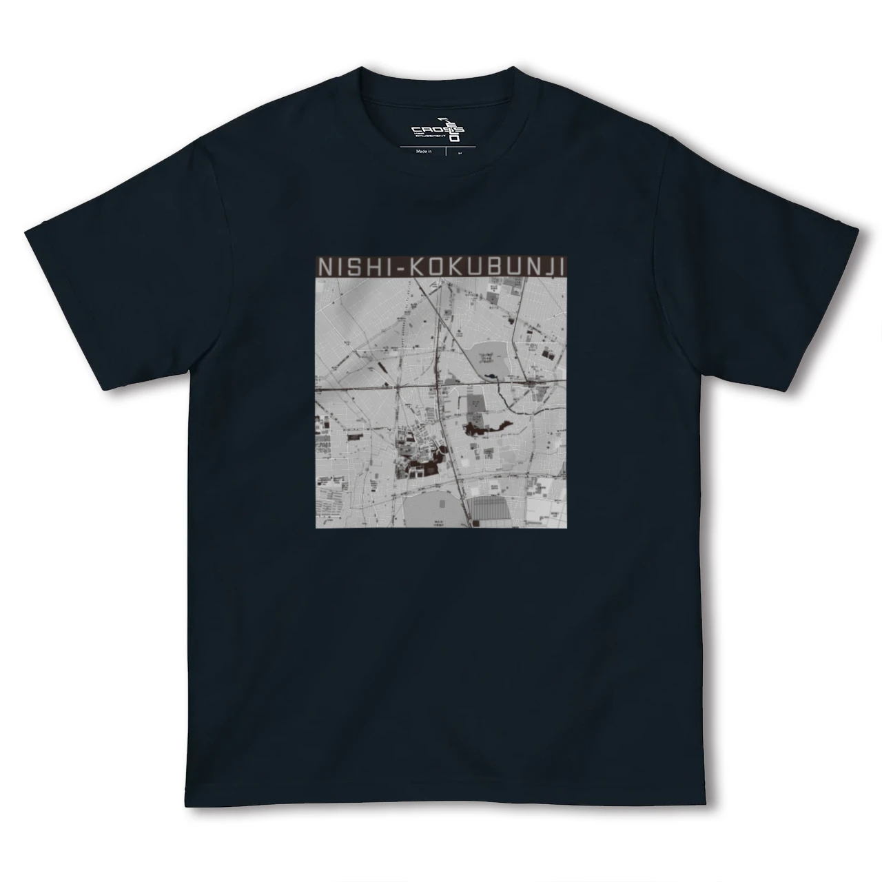 【西国分寺(東京都)】地図柄ヘビーウェイトTシャツ
