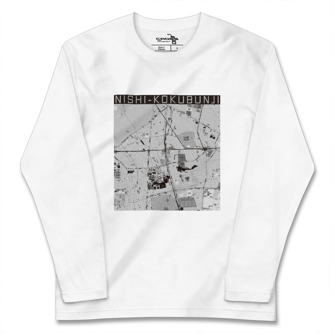 【西国分寺(東京都)】地図柄ロングスリーブTシャツ