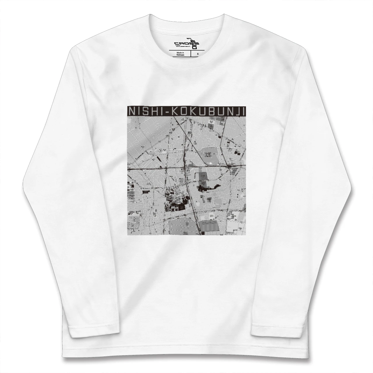 【西国分寺(東京都)】地図柄ロングスリーブTシャツ