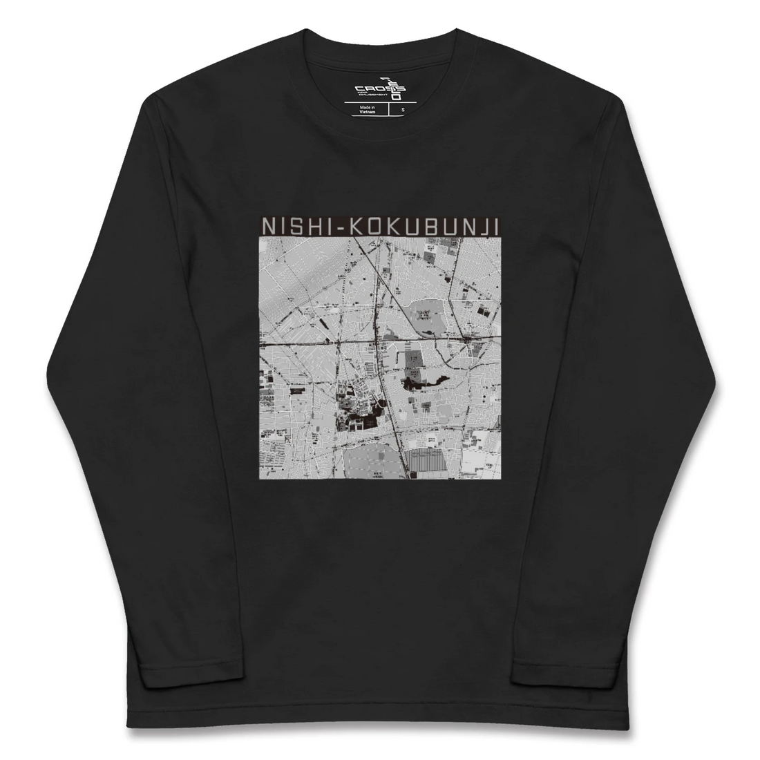 【西国分寺(東京都)】地図柄ロングスリーブTシャツ