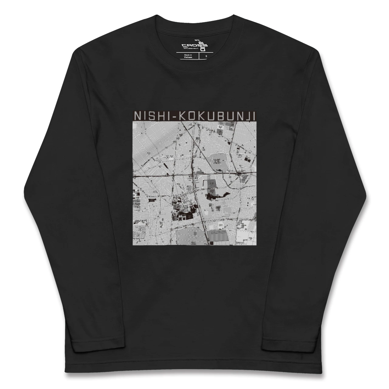 【西国分寺(東京都)】地図柄ロングスリーブTシャツ