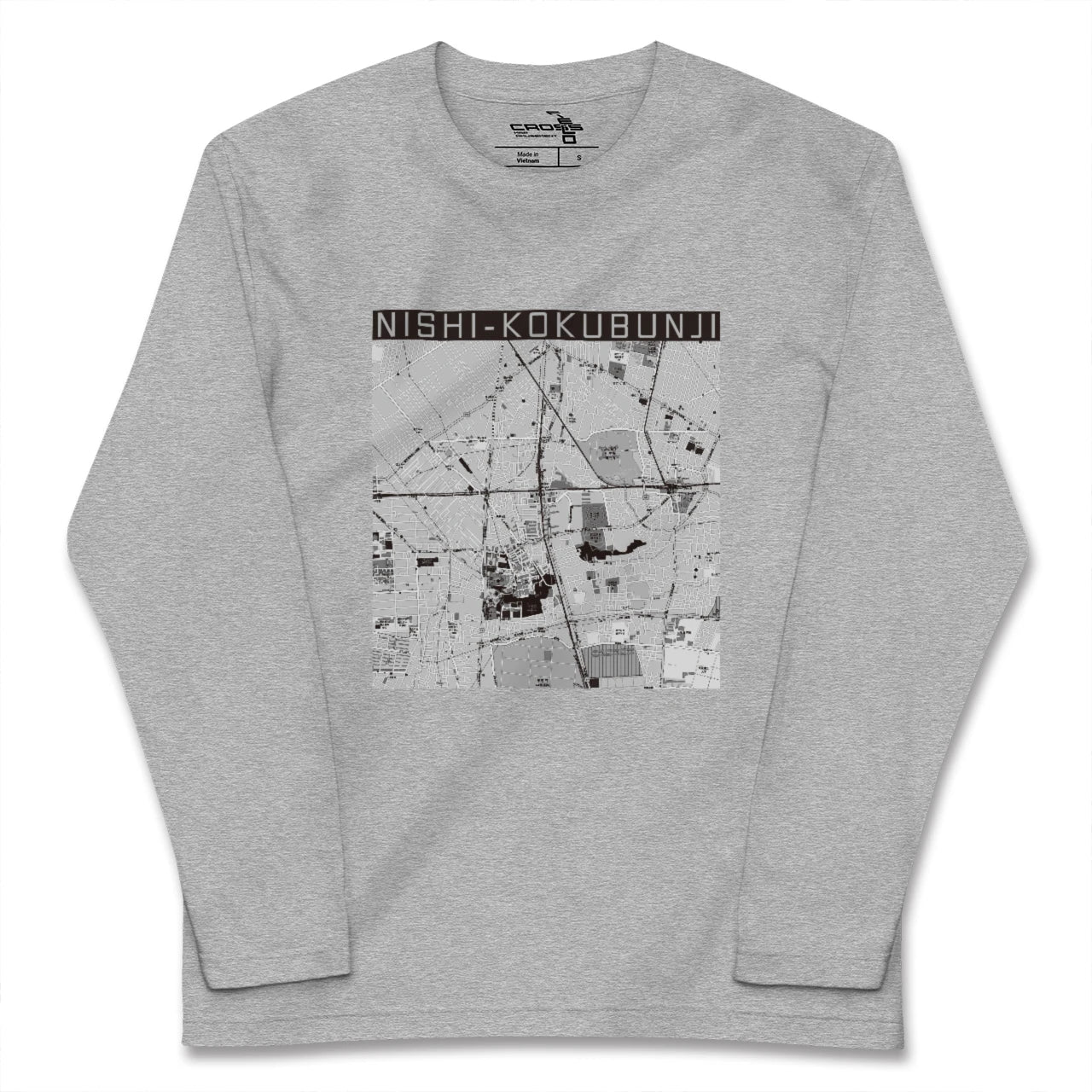 【西国分寺(東京都)】地図柄ロングスリーブTシャツ