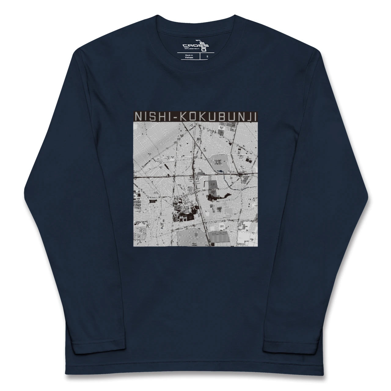【西国分寺(東京都)】地図柄ロングスリーブTシャツ