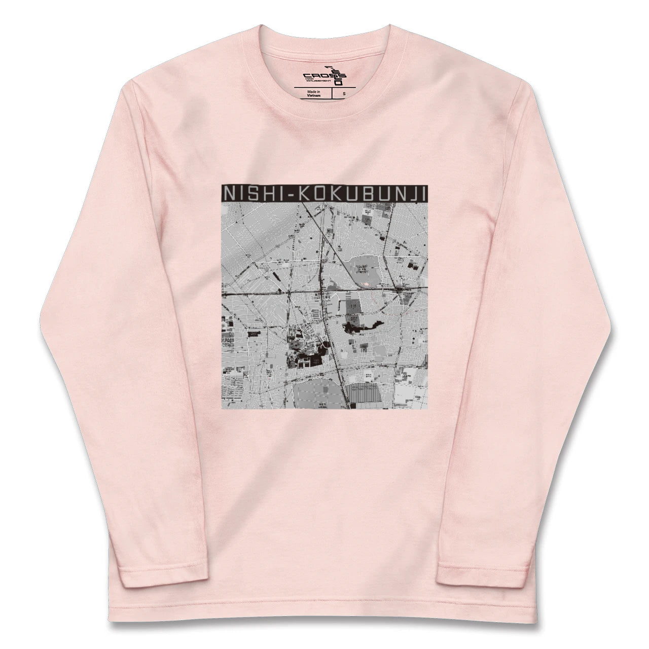 【西国分寺(東京都)】地図柄ロングスリーブTシャツ