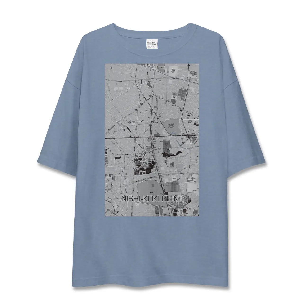 【西国分寺(東京都)】地図柄ビッグシルエットTシャツ