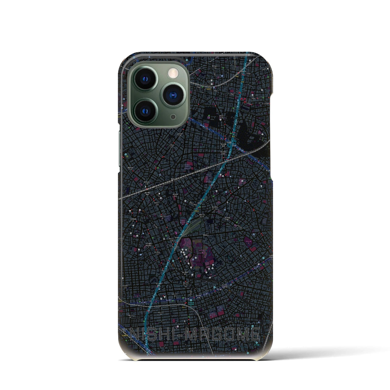 【西馬込(東京都)】地図柄iPhoneケース(バックカバータイプ)