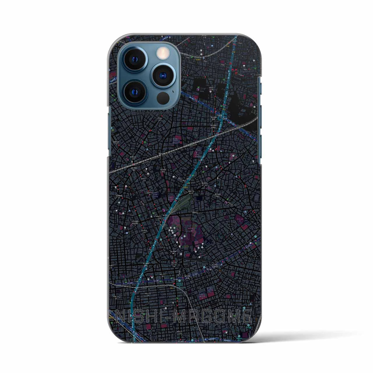 【西馬込(東京都)】地図柄iPhoneケース(バックカバータイプ)