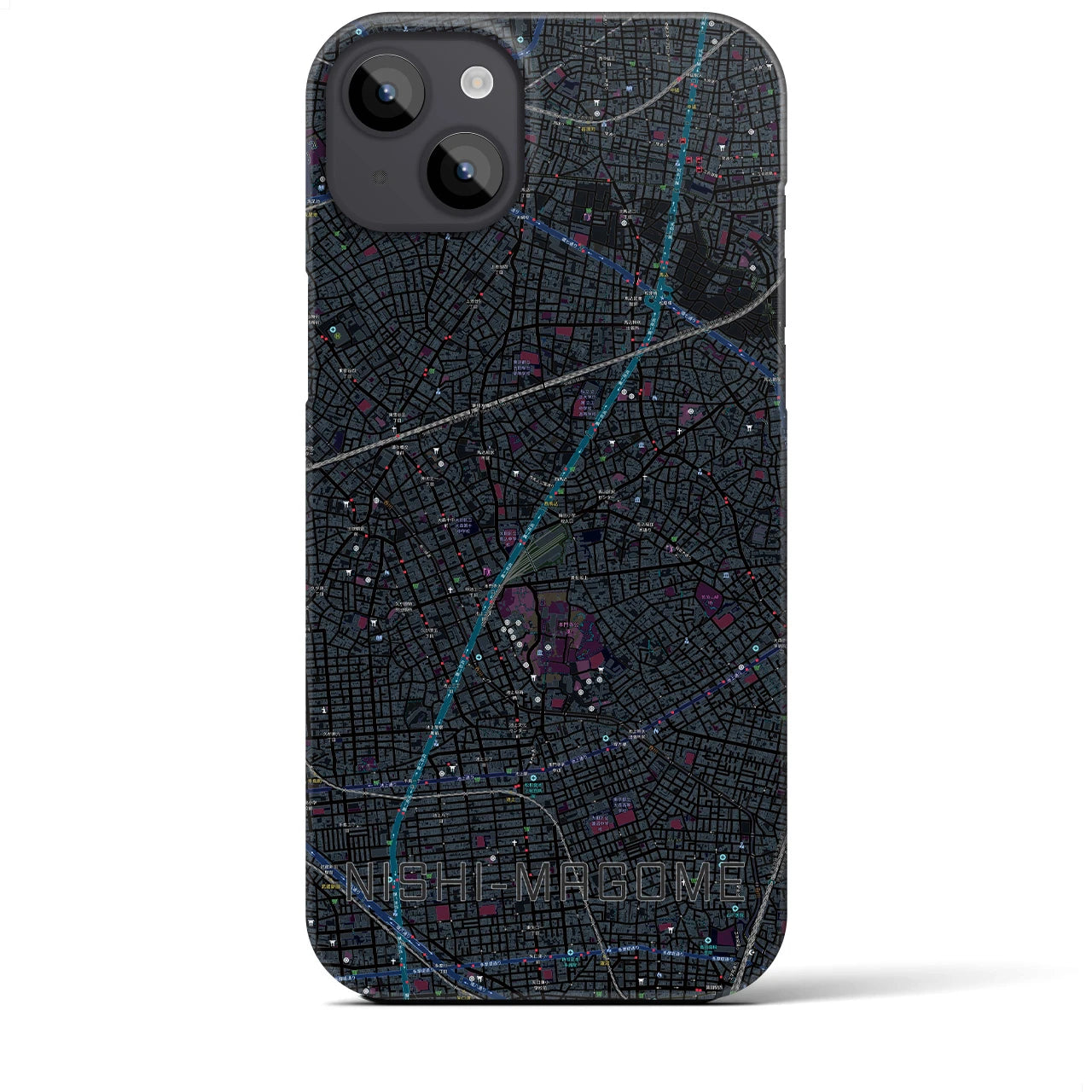 【西馬込(東京都)】地図柄iPhoneケース(バックカバータイプ)