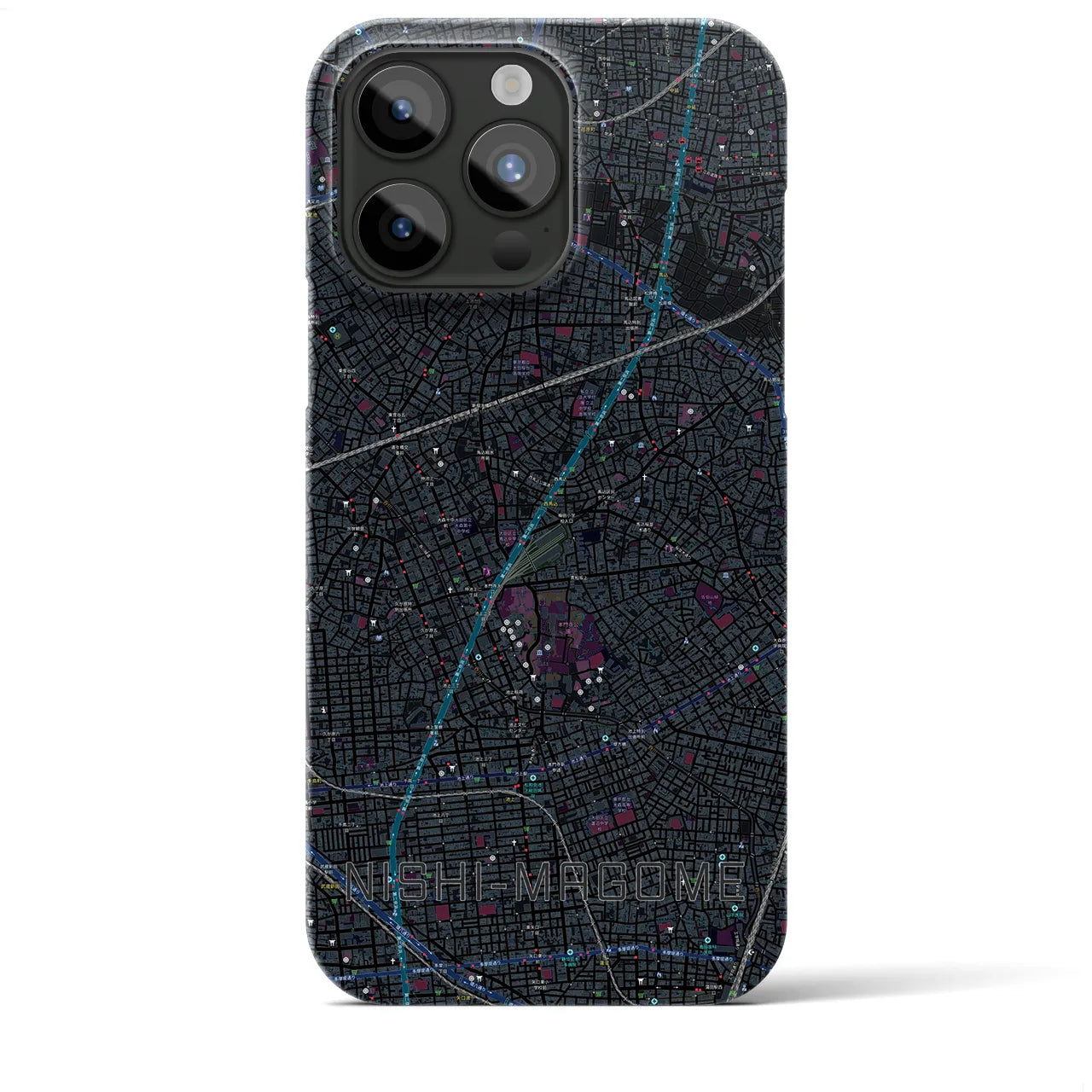 【西馬込(東京都)】地図柄iPhoneケース(バックカバータイプ)