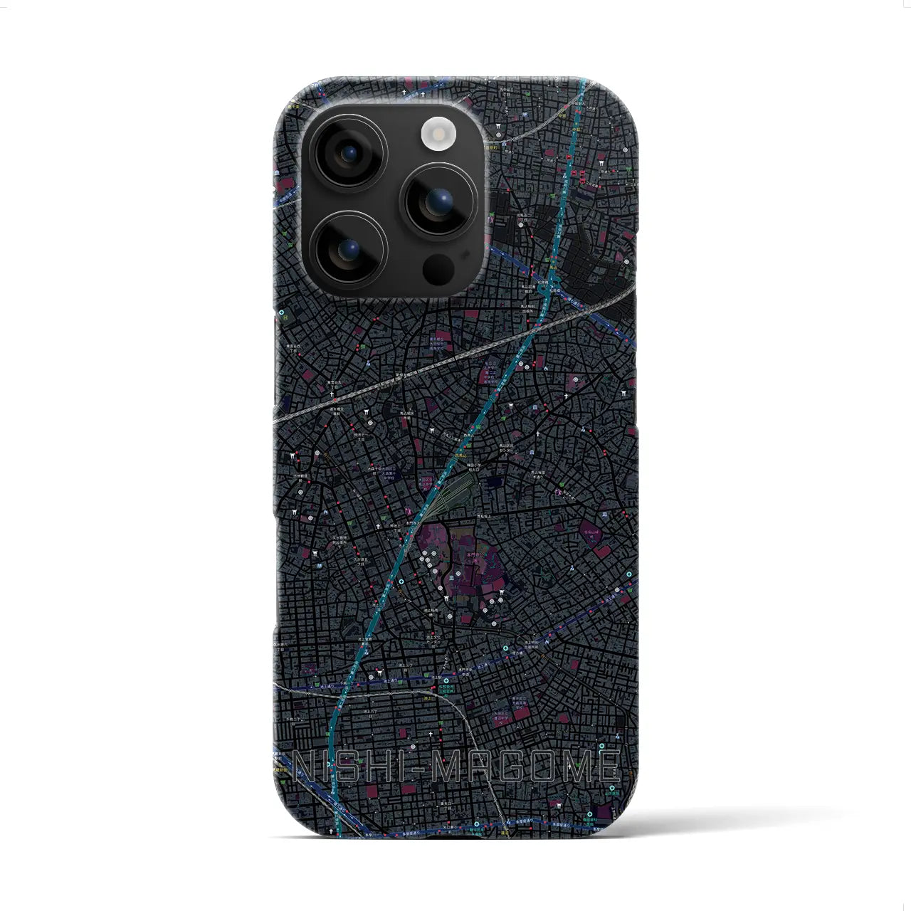 【西馬込(東京都)】地図柄iPhoneケース(バックカバータイプ)