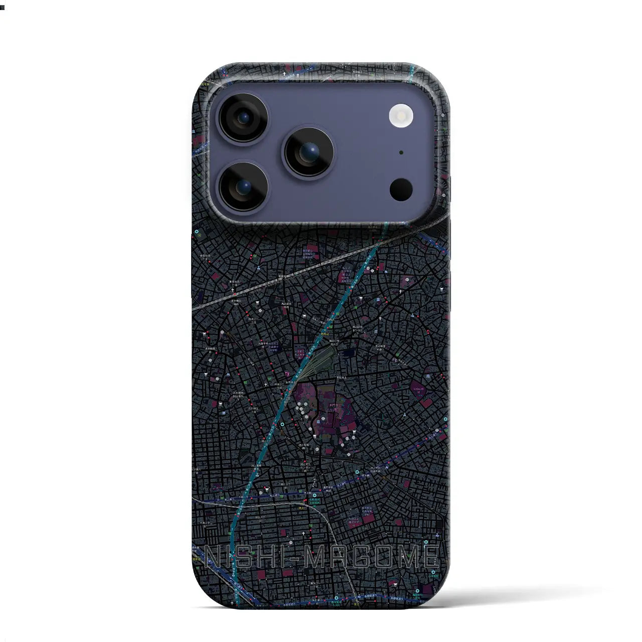 【西馬込(東京都)】地図柄iPhoneケース(バックカバータイプ)