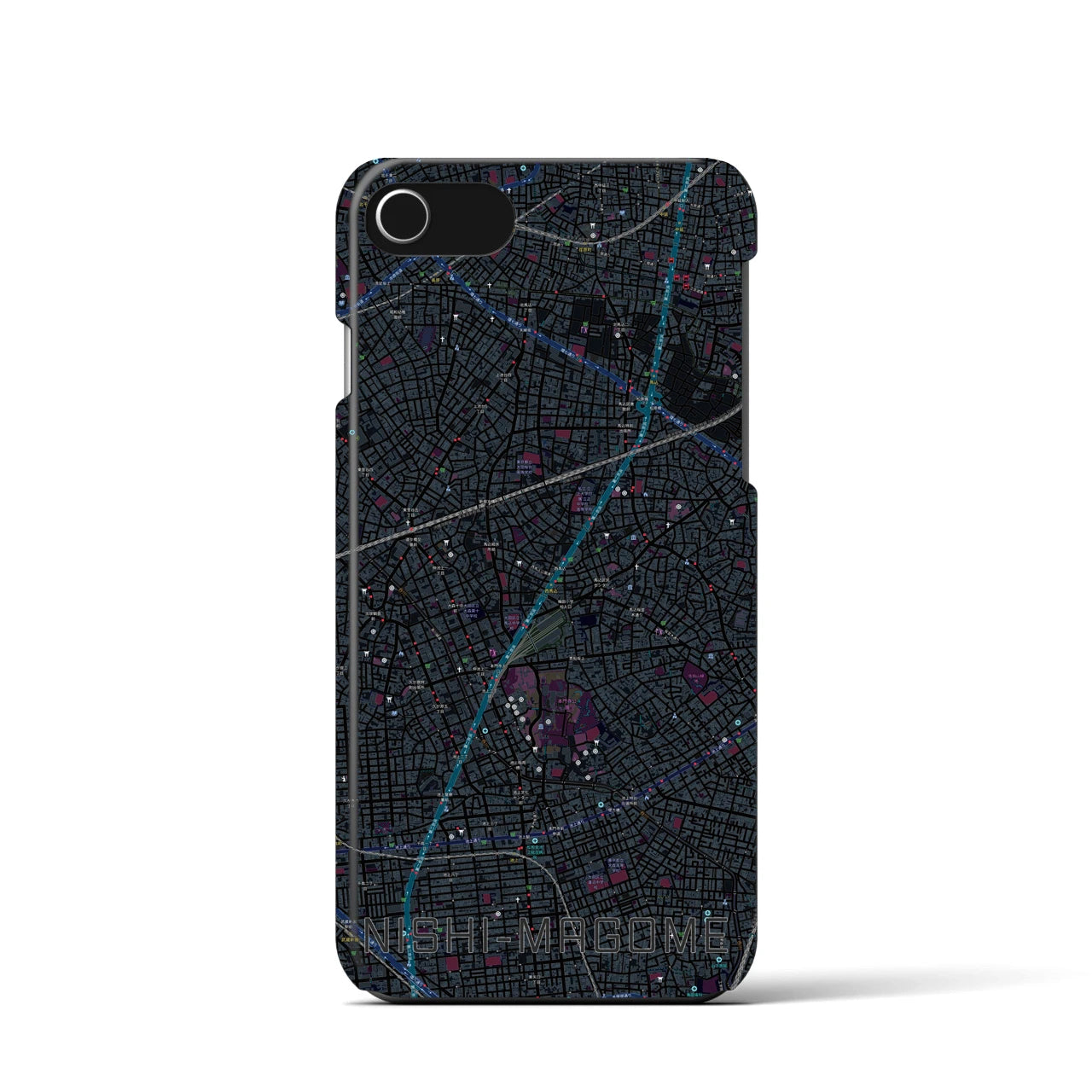 【西馬込(東京都)】地図柄iPhoneケース(バックカバータイプ)