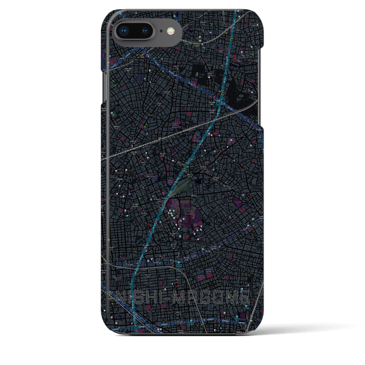 【西馬込(東京都)】地図柄iPhoneケース(バックカバータイプ)