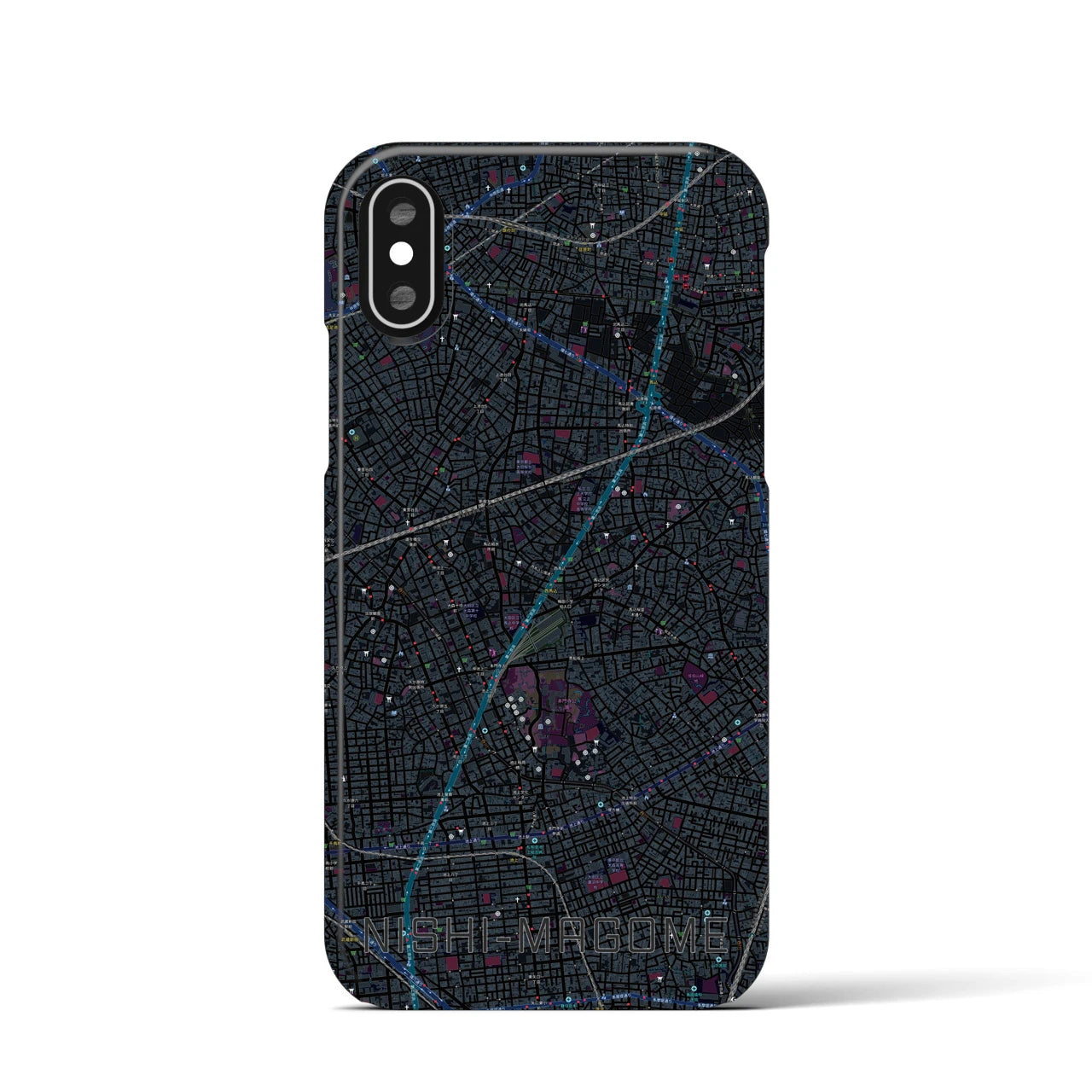 【西馬込(東京都)】地図柄iPhoneケース(バックカバータイプ)