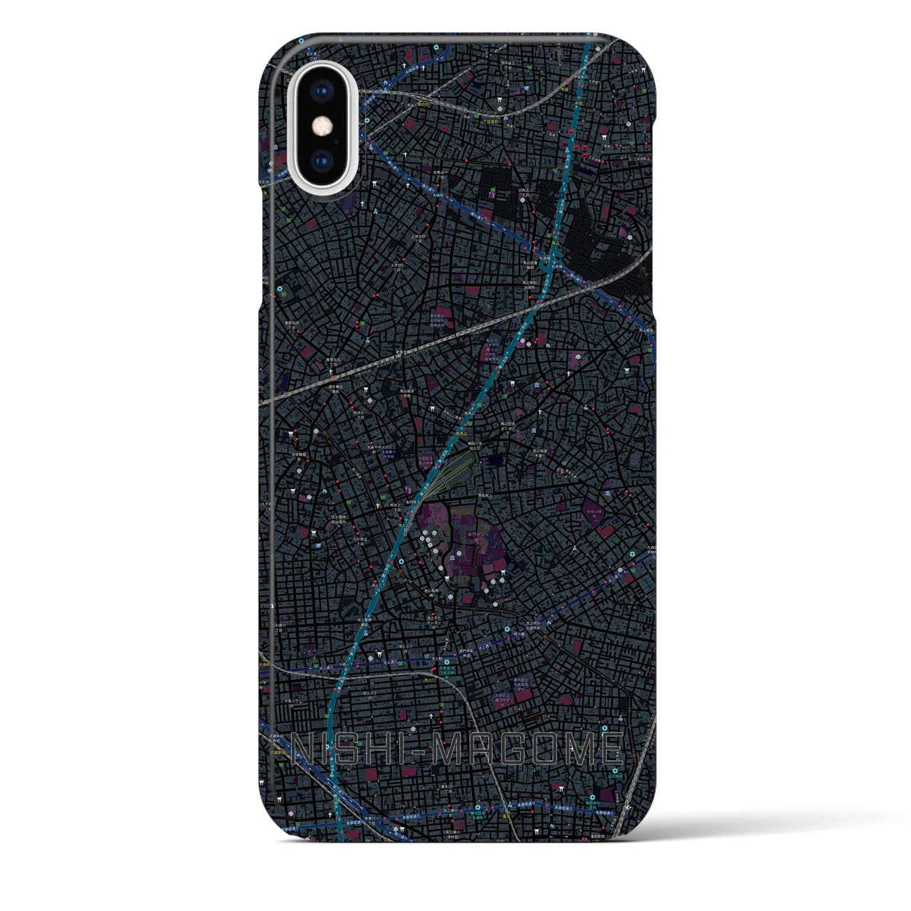 【西馬込(東京都)】地図柄iPhoneケース(バックカバータイプ)