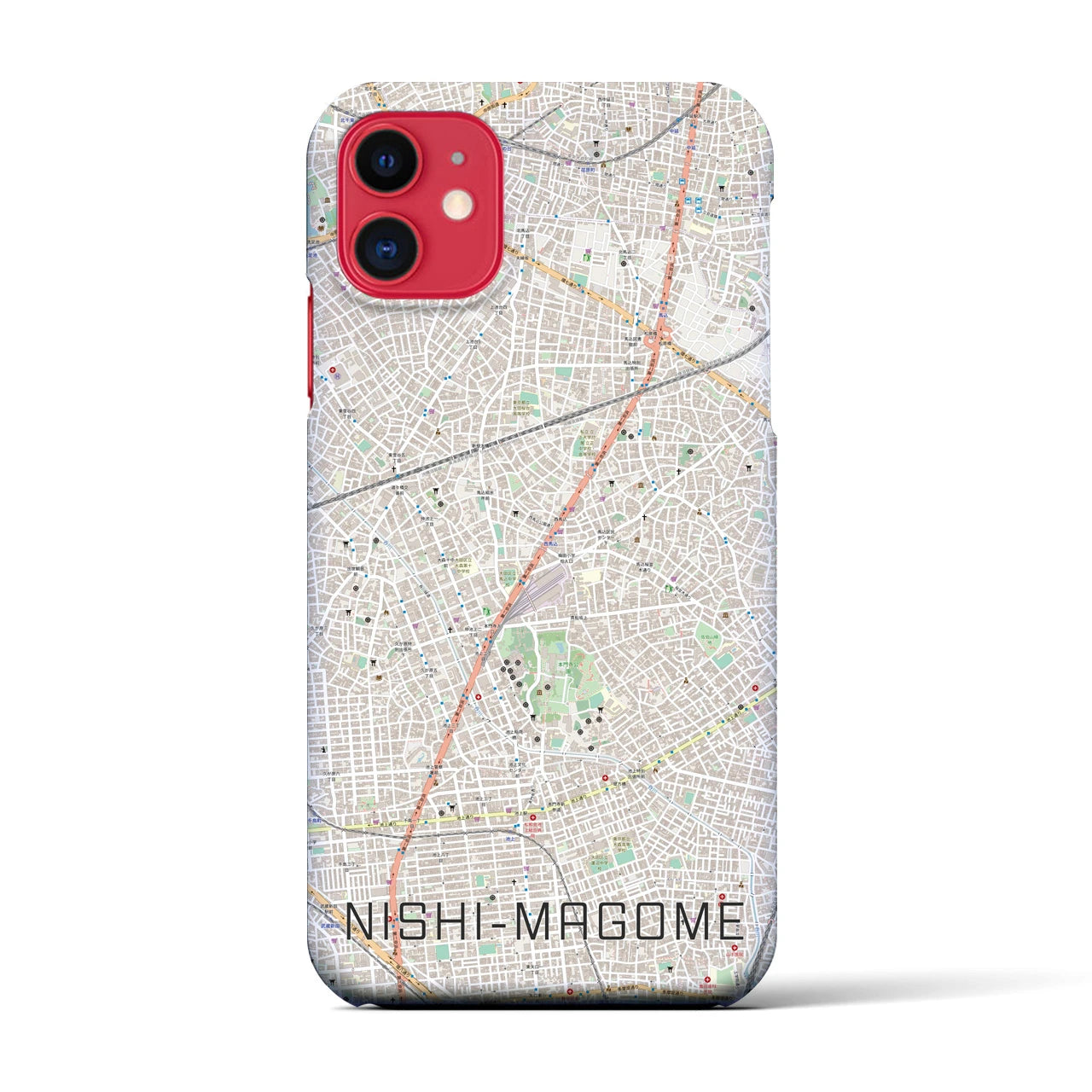 【西馬込(東京都)】地図柄iPhoneケース(バックカバータイプ)