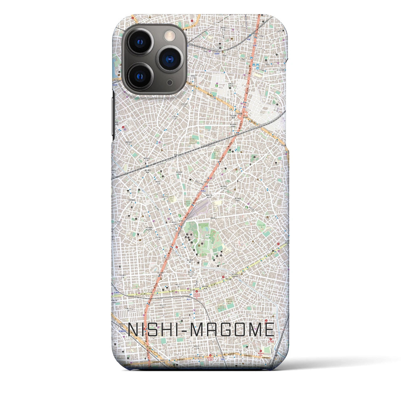 【西馬込(東京都)】地図柄iPhoneケース(バックカバータイプ)