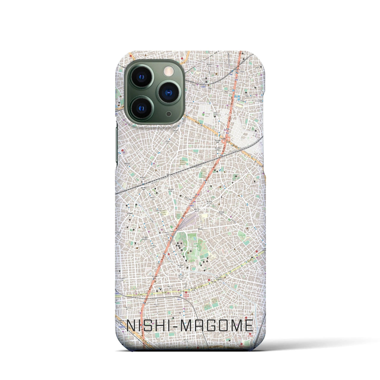 【西馬込(東京都)】地図柄iPhoneケース(バックカバータイプ)
